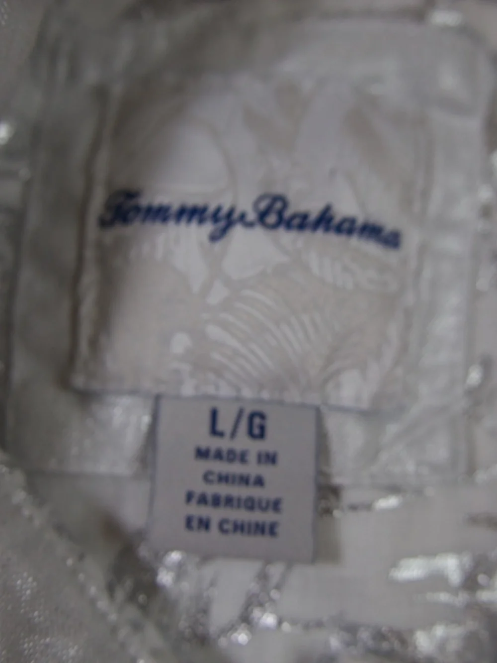 Tommy Bahama Womens Linen Jacket White Shimmer Button Front Large L - Picture 3 of 6